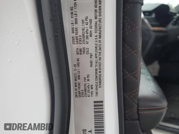 2022 Jeep Grand Cherokee Summit Reserve with VIN 1C4RJKET2N8556810, listed as a Copart auction lot 81041234 with Not provided miles and Salvage title. Bid and sale history available at DreamBid. Image 13.