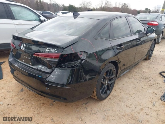 2025 Honda Civic Sedan Hybrid Sport with VIN 2HGFE4F85SH310192, listed as a IAAI auction lot 41752912 with 2,651 mi miles. Bid and sale history available at carsss.com. Image 4.