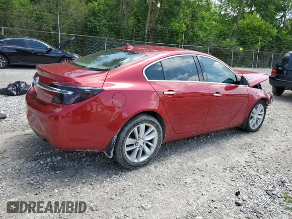 2014 Buick Regal Premium I with VIN 2G4GN5EX8E9321621, listed as a Copart auction lot 63811795 with 106,439 mi miles and Salvage title. Bid and sale history available at DreamBid. Image 3.