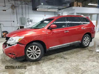 2014 Nissan Pathfinder SV with VIN 5N1AR2MM0EC616978, listed as a Copart auction lot 46463385 with 131,758 mi miles and Salvage Title. Bid and sale history available at carsss.com. Image 1.