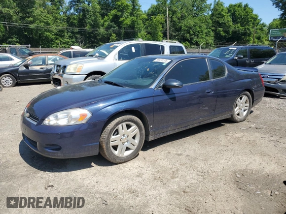 2007 Chevrolet Monte Carlo LT with VIN 2G1WK15KX79314140, listed as a Copart auction lot 58932205 with 150,862 mi miles and Salvage title. Bid and sale history available at DreamBid. Image 1.