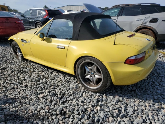 2000 BMW Z3 M 3.2L with VIN WBSCK9349YLC90528, listed as a Copart auction lot 42871855 with 104,614 mi miles and Salvage Title. Bid and sale history available at carsss.com. Image 2.