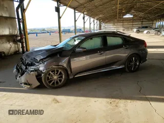 2020 Honda Civic Sedan EX with VIN 19XFC1F37LE205125, listed as a Copart auction lot 54004475 with 64,031 mi miles and Salvage Title. Bid and sale history available at carsss.com. Image 1.