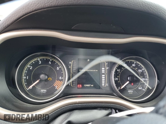 2014 Jeep Cherokee Altitude with VIN 1C4PJMCB0EW315465, listed as a Copart auction lot 55976335 with 124,687 mi miles and Clean Title. Bid and sale history available at DreamBid. Image 9.