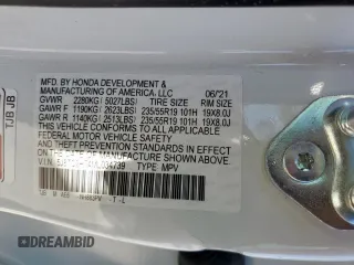 2021 Acura RDX w/Advance Package with VIN 5J8TC2H74ML034739, listed as a Copart auction lot 47019575 with 940 mi miles and Salvage Title. Bid and sale history available at carsss.com. Image 13.