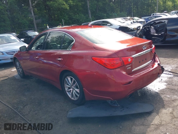 2016 Infiniti Q50 Premium with VIN JN1EV7AR9GM345224, listed as a IAAI auction lot 42375923 with 92,813 mi miles and . Bid and sale history available at DreamBid. Image 3.