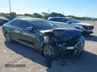 2018 Genesis G80 3.8L with VIN KMHGN4JE7JU226740, listed as a IAAI auction lot 41821284 with 87,081 mi miles. Bid and sale history available at carsss.com. Image 1.