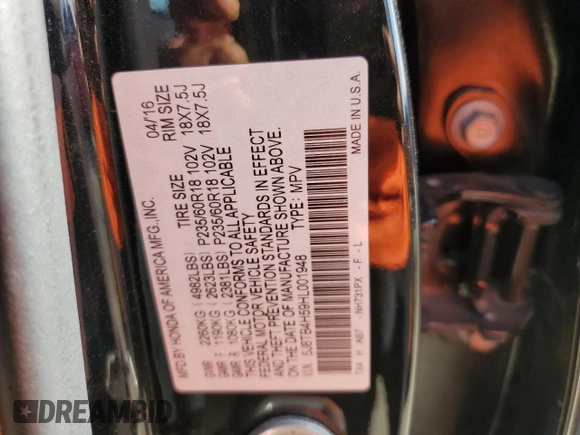 2017 Acura RDX w/Technology Pkg with VIN 5J8TB4H59HL001948, listed as a Copart auction lot 47869265 with 84,904 mi miles and Salvage Title. Bid and sale history available at carsss.com. Image 13.