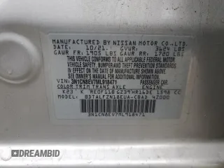 2021 Nissan Versa SV with VIN 3N1CN8EV7ML918471, listed as a Copart auction lot 81756974 with 38,782 mi miles and Clean Title. Bid and sale history available at carsss.com. Image 12.