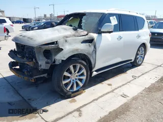 2013 Infiniti QX56 with VIN JN8AZ2NF1D9530079, listed as a IAAI auction lot 41742583 with 165,795 mi miles. Bid and sale history available at carsss.com. Image 2.