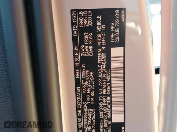 2022 Volvo XC40 Twin Plus z VIN YV4ED3UR3N2640345, wystawiony jako Copart lot #74648914 z przebiegiem 11 863 mil mil oraz Szkoda całkowita • Salvage title. Historia ofert i sprzedaży dostępna na DreamBid. Obrazek 13.