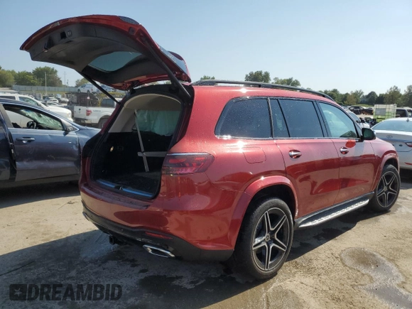 2024 Mercedes-Benz GLS 450 with VIN 4JGFF5KE0RB120067, listed as a Copart auction lot 68669414 with 7,581 mi miles and Salvage Title. Bid and sale history available at DreamBid. Image 3.