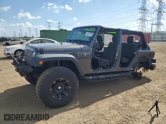 2017 Jeep Wrangler Unlimited Sport with VIN 1C4BJWDG8HL553697, listed as a Copart auction lot 63375785 with 83,573 mi miles and Salvage title. Bid and sale history available at DreamBid. Image 1.