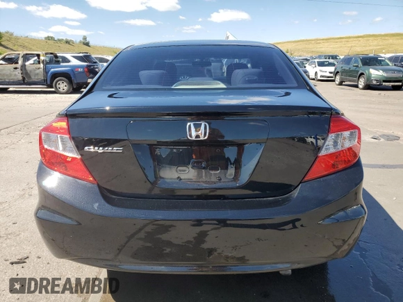 2012 Honda Civic EX with VIN 19XFB2F84CE102698, listed as a Copart auction lot 61742724 with 162,159 mi miles and Salvage Title. Bid and sale history available at DreamBid. Image 6.