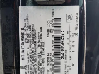 2016 Ford Fusion SE with VIN 3FA6P0H75GR326612, listed as a Copart auction lot 46236013 with 92,948 mi miles and Salvage Title. Bid and sale history available at DreamBid. Image 13.