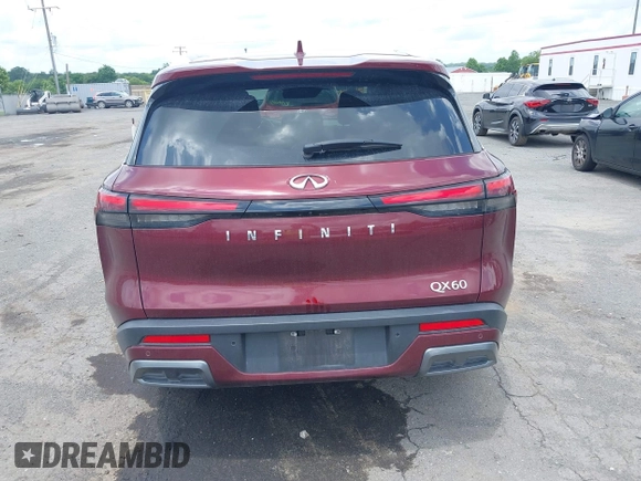 2022 Infiniti QX60 Luxe z VIN 5N1DL1FR9NC330743, wystawiony jako IAAI lot #42456589 z przebiegiem 17 780 mil mil oraz . Historia ofert i sprzedaży dostępna na DreamBid. Obrazek 16.