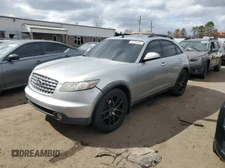 2003 Infiniti FX w/Options with VIN JNRBS08W33X402666, listed as a Copart auction lot 52165705 with 186,021 mi miles and Salvage Title. Bid and sale history available at carsss.com. Image 1.