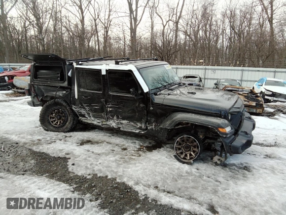 2021 Jeep Gladiator Willys with VIN 1C6HJTAG7ML595714, listed as a Copart auction lot 47096425 with 90,728 mi miles and Salvage Title. Bid and sale history available at carsss.com. Image 4.