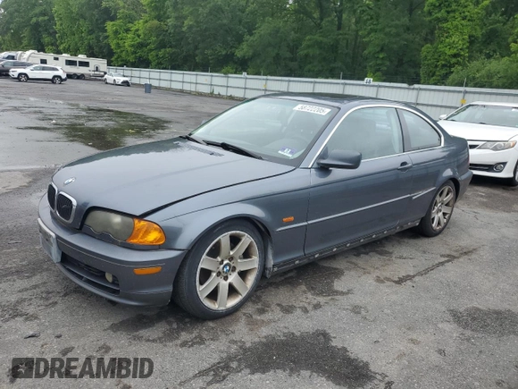 2001 BMW 3 Series 325Ci z VIN WBABN33461JW48543, wystawiony jako Copart lot #58722205 z przebiegiem 188 213 mil mil oraz Szkoda całkowita • Salvage title. Historia ofert i sprzedaży dostępna na DreamBid. Obrazek 1.