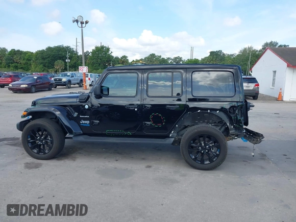 2022 Jeep Wrangler Unlimited Sahara with VIN 1C4JJXP60NW153776, listed as a IAAI auction lot 42108916 with 39,123 mi miles and . Bid and sale history available at DreamBid. Image 15.