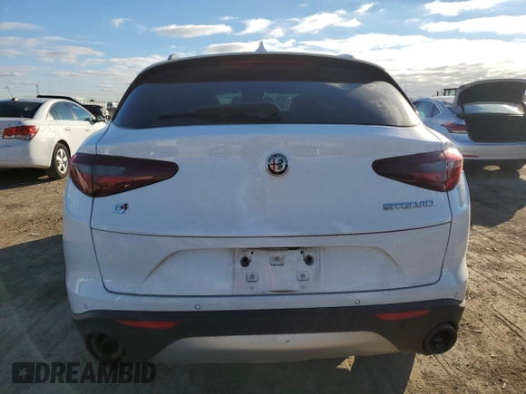 2019 Alfa Romeo Stelvio Ti with VIN ZASPAKBN7K7C50837, listed as a Copart auction lot 80262404 with Not provided miles and Salvage title. Bid and sale history available at DreamBid. Image 6.
