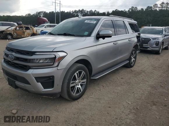 2022 Ford Expedition Max XLT with VIN 1FMJK1HT2NEA14989, listed as a Copart auction lot 54186415 with 50,243 mi miles and Salvage title. Bid and sale history available at DreamBid. Image 1.
