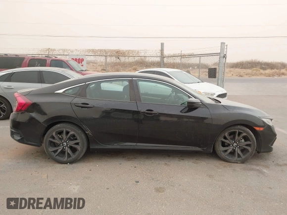 2019 Honda Civic Sedan Sport with VIN 19XFC2F85KE007482, listed as a IAAI auction lot 41545624 with 86,327 mi miles. Bid and sale history available at carsss.com. Image 13.
