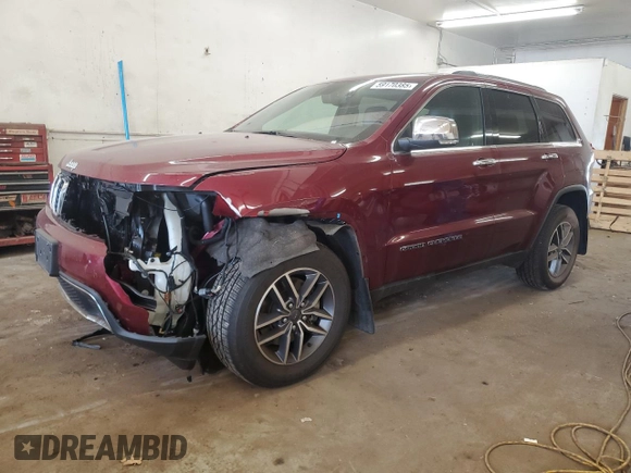 2021 Jeep Grand Cherokee Limited with VIN 1C4RJFBG9MC587711, listed as a Copart auction lot 59170385 with 96,034 mi miles and Salvage title. Bid and sale history available at DreamBid. Image 1.