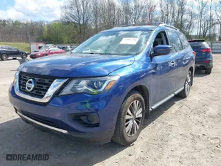 2019 Nissan Pathfinder SV with VIN 5N1DR2MN7KC615974, listed as a IAAI auction lot 41882548 with 117,512 mi miles. Bid and sale history available at carsss.com. Image 2.