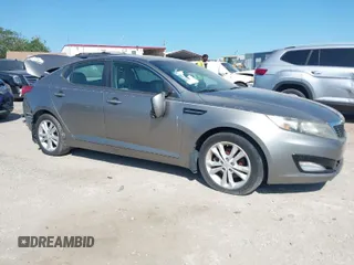 2013 Kia Optima EX with VIN 5XXGN4A72DG158198, listed as a IAAI auction lot 25640499 with 95,752 mi miles. Bid and sale history available at carsss.com. Image 1.