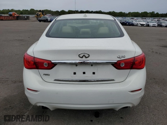 2015 Infiniti Q50 Premium with VIN JN1BV7AR1FM392815, listed as a Copart auction lot 58065645 with 89,233 mi miles and Salvage title. Bid and sale history available at DreamBid. Image 6.
