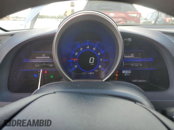 2011 Honda CR-Z with VIN JHMZF1D47BS003640, listed as a Copart auction lot 80452774 with 109,740 mi miles and Salvage Title. Bid and sale history available at carsss.com. Image 9.