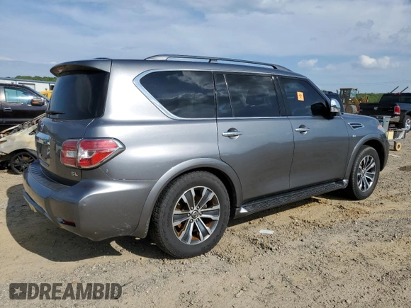 2019 Nissan Armada SL z VIN JN8AY2NDXK9088594, wystawiony jako Copart lot #59639735 z przebiegiem 127 938 mil mil oraz Szkoda całkowita • Salvage title. Historia ofert i sprzedaży dostępna na DreamBid. Obrazek 3.