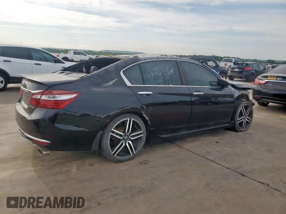2016 Honda Accord Sport with VIN 1HGCR2F54GA193132, listed as a Copart auction lot 64025435 with Not provided miles and Clean title. Bid and sale history available at DreamBid. Image 3.