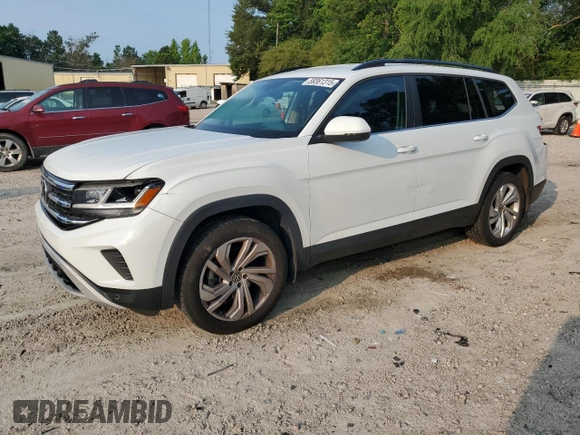 2021 Volkswagen Atlas SE with VIN 1V2WP2CA6MC526190, listed as a Copart auction lot 59361315 with 69,934 mi miles and Salvage title. Bid and sale history available at DreamBid. Image 1.