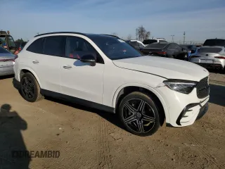 2024 Mercedes-Benz GLC with VIN W1NKM4GB9RF186443, listed as a Copart auction lot 47267855 with 4,395 mi miles and Clean Title. Bid and sale history available at carsss.com. Image 4.