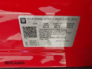 2020 Chevrolet Blazer LT z VIN 3GNKBCRS0LS573140, wystawiony jako IAAI lot #42218783 z przebiegiem 39 840 mil mil oraz . Historia ofert i sprzedaży dostępna na DreamBid. Obrazek 9.