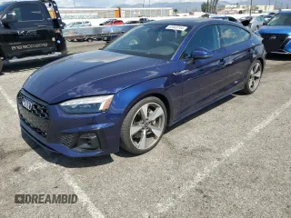 2021 Audi A5 Sportback S line Premium Plus with VIN WAUFACF58MA043669, listed as a Copart auction lot 47043744 with 37,135 mi miles. Bid and sale history available at carsss.com. Image 1.