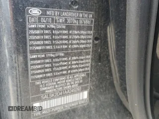 2010 Land Rover Range Rover Sport HSE Lux with VIN SALSK2D41AA249293, listed as a Copart auction lot 61555505 with Not provided miles and Clean title. Bid and sale history available at DreamBid. Image 13.