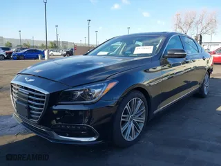 2018 Genesis G80 3.8L with VIN KMHGN4JE4JU215789, listed as a IAAI auction lot 41798465 with 50,055 mi miles. Bid and sale history available at carsss.com. Image 20.