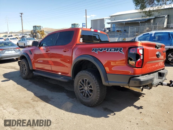 2024 Ford Ranger Raptor with VIN 1FTER4LR8RLE04575, listed as a Copart auction lot 75725034 with 5,742 mi miles and Salvage Title. Bid and sale history available at carsss.com. Image 2.