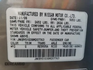 2006 Infiniti M45 with VIN JNKBY01E06M207743, listed as a Copart auction lot 77743934 with 158,510 mi miles and Salvage Title. Bid and sale history available at carsss.com. Image 12.