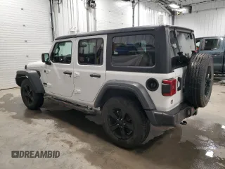 2023 Jeep Wrangler Sport S with VIN 1C4HJXDN1PW628218, listed as a Copart auction lot 48355205 with 32,009 mi miles and Salvage title. Bid and sale history available at DreamBid. Image 2.