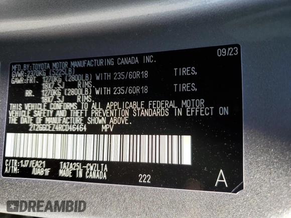 2024 Lexus NX with VIN 2T2GGCEZ4RC046464, listed as a Copart auction lot 43587955 with 11,731 mi miles and Salvage Title. Bid and sale history available at carsss.com. Image 13.