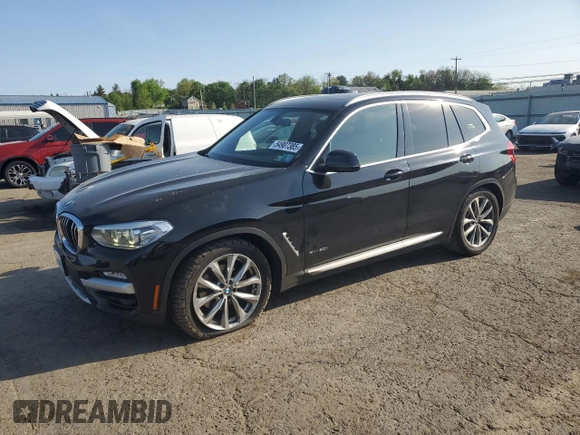 2018 BMW X3 xDrive30i with VIN 5UXTR9C55JLD65984, listed as a Copart auction lot 54907385 with 102,282 mi miles and Salvage Title. Bid and sale history available at DreamBid. Image 1.