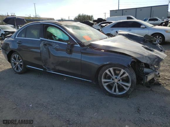 2015 Mercedes-Benz C-Class C 300 with VIN 55SWF4JBXFU084157, listed as a Copart auction lot 50843805 with 103,382 mi miles and Salvage Title. Bid and sale history available at carsss.com. Image 4.