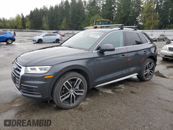 2018 Audi Q5 Premium Plus with VIN WA1BNAFY7J2004009, listed as a Copart auction lot 52826485 with 84,481 mi miles and Salvage Title. Bid and sale history available at carsss.com. Image 1.