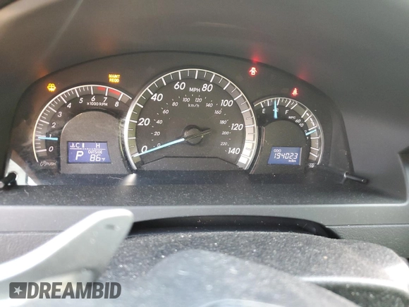 2012 Toyota Camry L with VIN 4T1BF1FKXCU010257, listed as a Copart auction lot 82086254 with 194,023 mi miles and Salvage Title. Bid and sale history available at carsss.com. Image 9.