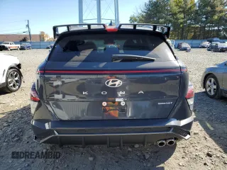 2024 Hyundai Kona N Line with VIN KM8HACA3XRU069998, listed as a Copart auction lot 77043434 with 5,459 mi miles and Salvage Title. Bid and sale history available at DreamBid. Image 6.