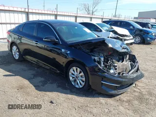 2018 Kia Optima LX with VIN 5XXGT4L36JG264505, listed as a IAAI auction lot 41888652 with 133,596 mi miles. Bid and sale history available at carsss.com. Image 1.